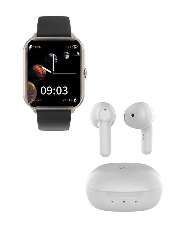 Kit Smartwatch Reloj Kronos Blaze + Audífonos True Wireless Kun