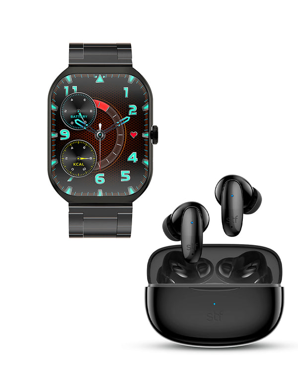 Kit Smartwatch Reloj Kronos Iron + Audífonos True Wireless icon