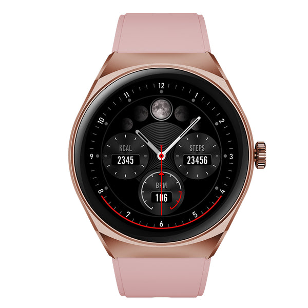 Smartwatch reloj inteligente | STF Kronos Trek | Pantalla IPS Protección IP67 Contesta llamadas rosa