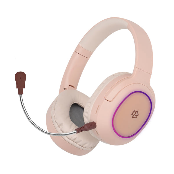 Audífono Inalámbrico On ear | STF VIVA | 3 hrs uso Micrófono removible rosa